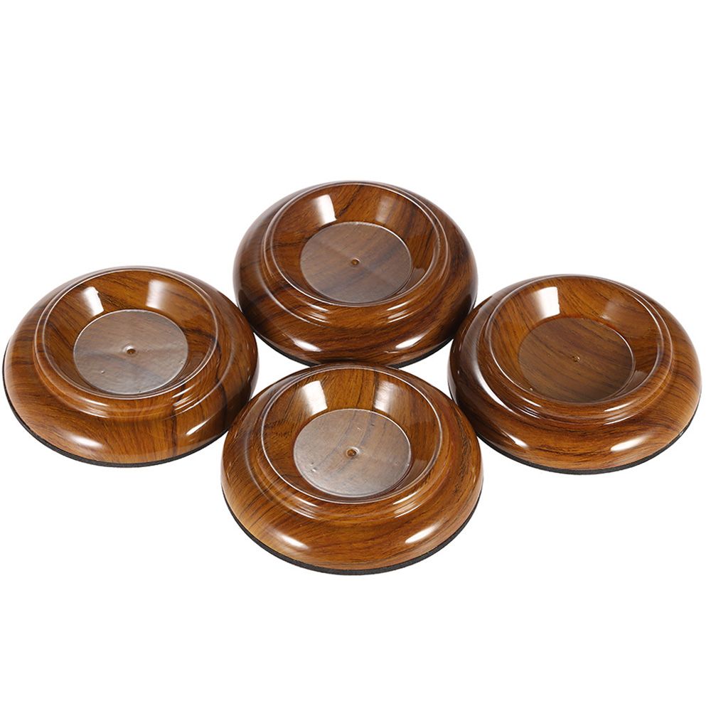 4pcs/set Double Round Acrylic Upright Piano Caster Cups W/