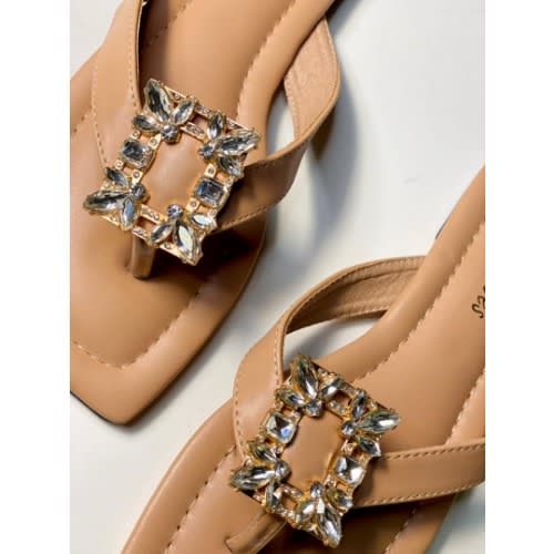 Oleg Flat Slippers - Nude