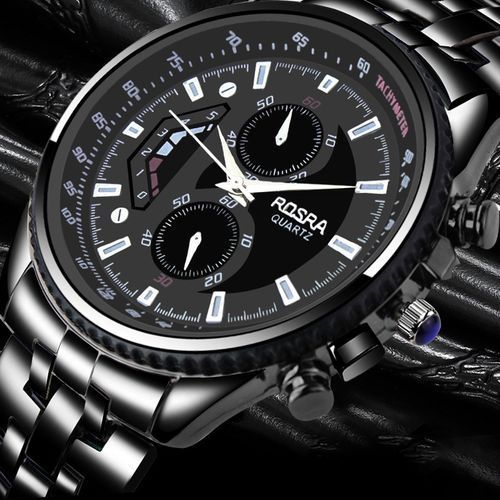 Quartz Men Business Wrist Watches Stainless Steel Big Dial
