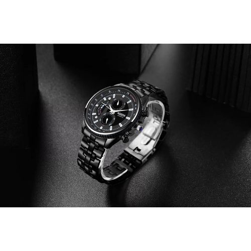 Quartz Men Business Wrist Watches Stainless Steel Big Dial