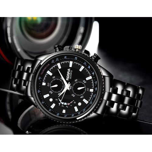 Quartz Men Business Wrist Watches Stainless Steel Big Dial