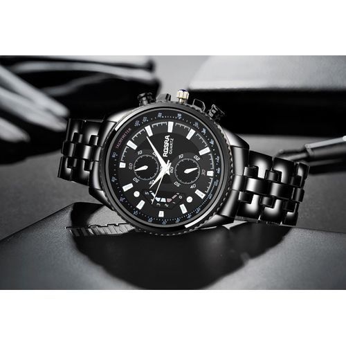 Quartz Men Business Wrist Watches Stainless Steel Big Dial