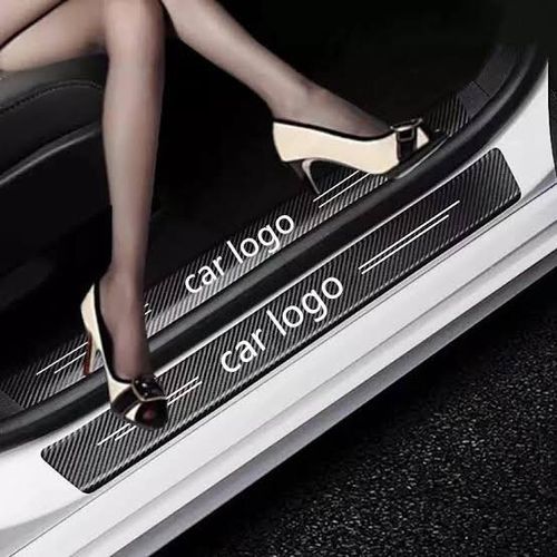 4 Pieces Car Door Step Plate Sill Anti Scratch Sticker Protector Universal Fit For Camry
