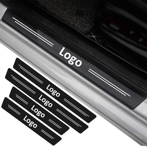 4 Pieces Car Door Step Plate Sill Anti Scratch Sticker Protector Universal Fit For Camry