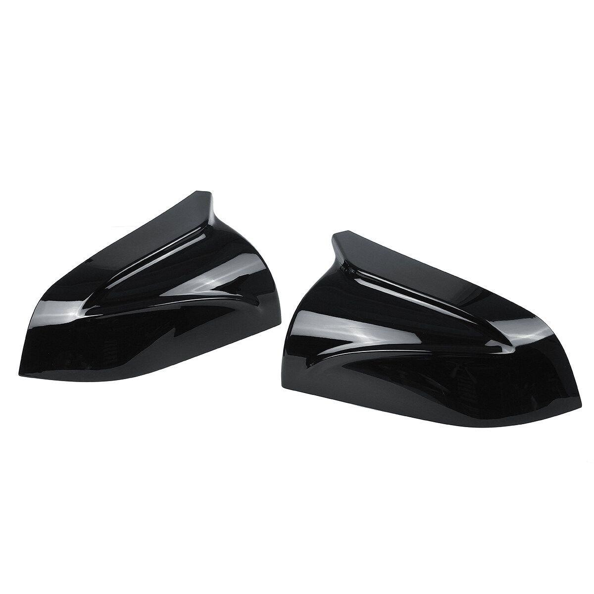 2PCS Gloss Black Side Mirror Cap Cover For Tesla Model 3 2017-2020 Replacement