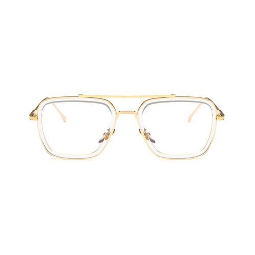 Square Sunglasses Fashion Mens Anti-UV Gold Frame Optical Glasses