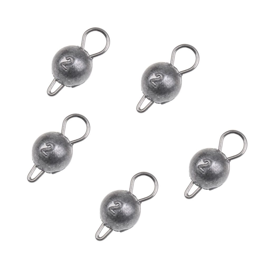 5 Pieces 2/3/5/7/10g Lead Sinker Head Hook Jigs Bait  Hooks For