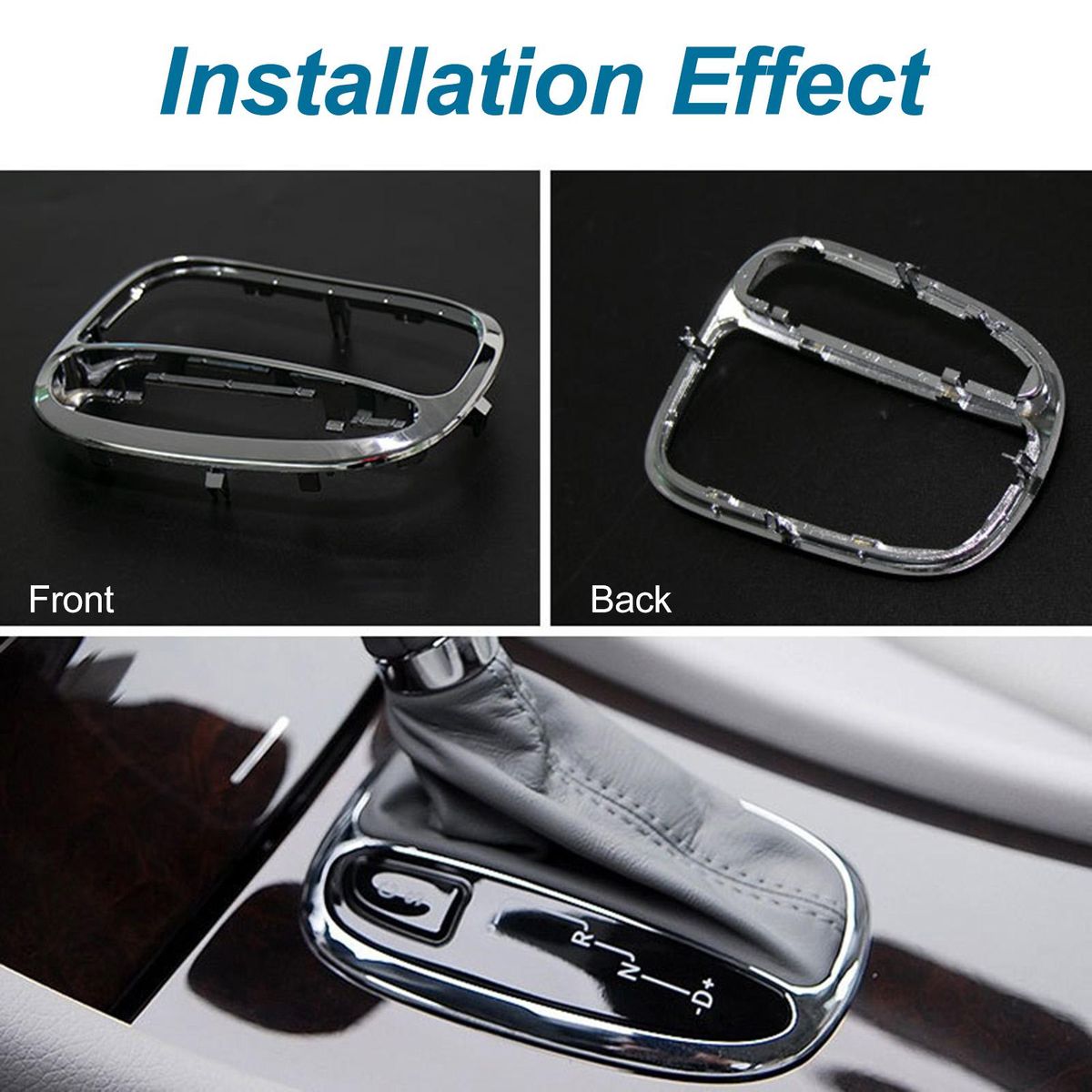 Center Auto Trans Shifter Trim Indicator Cover Console Gear Frame Replacement for Mercedes-Benz C-Class W203, 203 267 1988