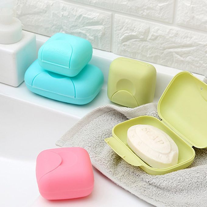 Seal Soap Box Toilet Soap Boxes  Ase Holder With Lid Se Ng Bathroom Su Lies-Blue