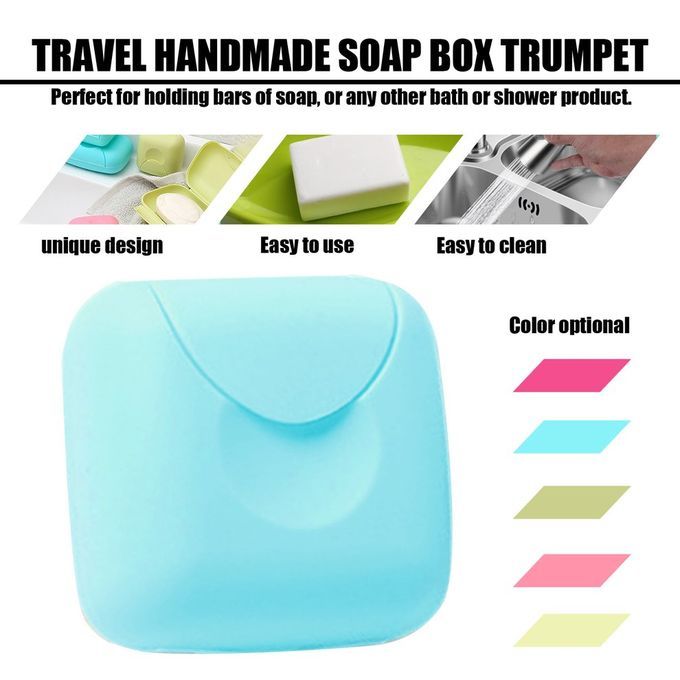 Seal Soap Box Toilet Soap Boxes  Ase Holder With Lid Se Ng Bathroom Su Lies-Blue