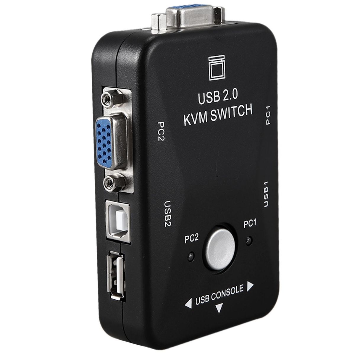 Usb 2.0 Kvm Switch 2 Port Usb Switcher 1920 x 1440 Vga Svga Switch Splitter Box For Computer Sharing Monitor Keyboard