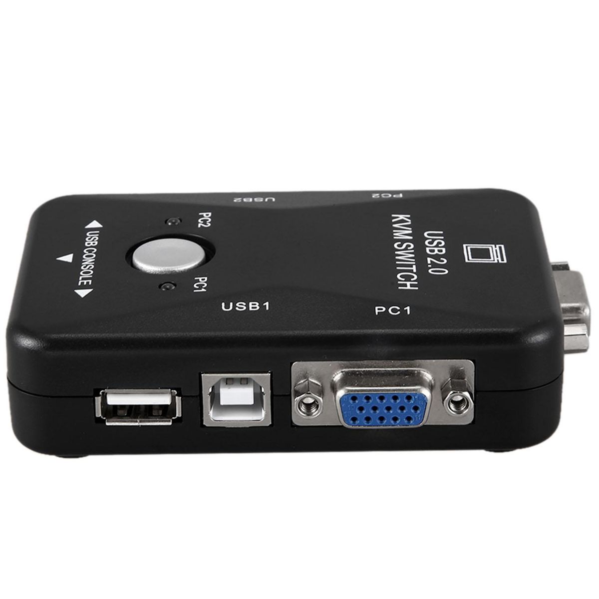 Usb 2.0 Kvm Switch 2 Port Usb Switcher 1920 x 1440 Vga Svga Switch Splitter Box For Computer Sharing Monitor Keyboard