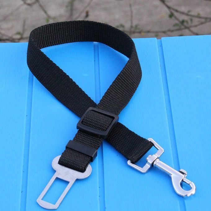 Pet Dog Cat Car Seat Belt Adjustable Harness Seatbelt Lead Leash Pet Supplies Black