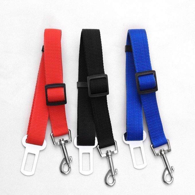 Pet Dog Cat Car Seat Belt Adjustable Harness Seatbelt Lead Leash Pet Supplies Black