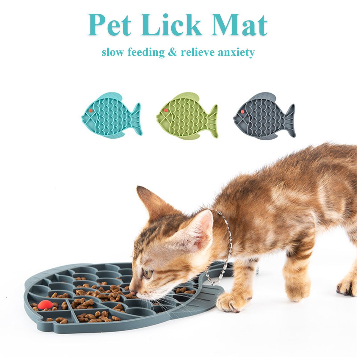 Dog Lick Mat Slow Feeding For Pet Cat Calming Treats &
