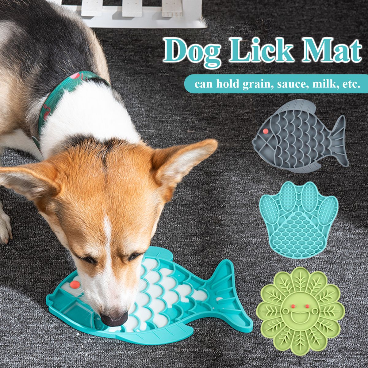 Dog Lick Mat Slow Feeding For Pet Cat Calming Treats &