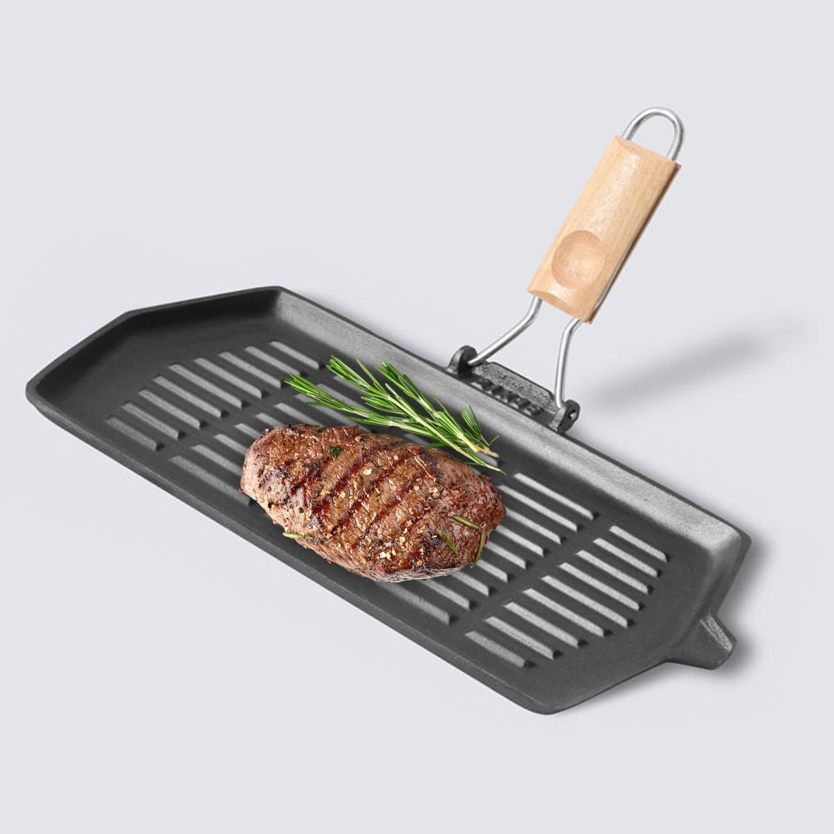 Grill Pan Uncoated For  Tops For Meat, Fish And