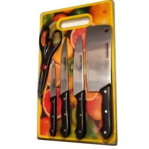 Knife Set With Chopping Board & Scissors