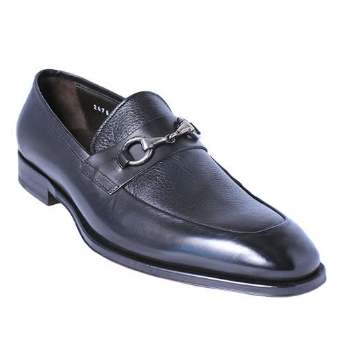 Black Shoe With Deer Skin Top