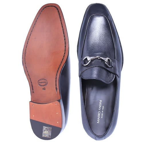 Black Shoe With Deer Skin Top