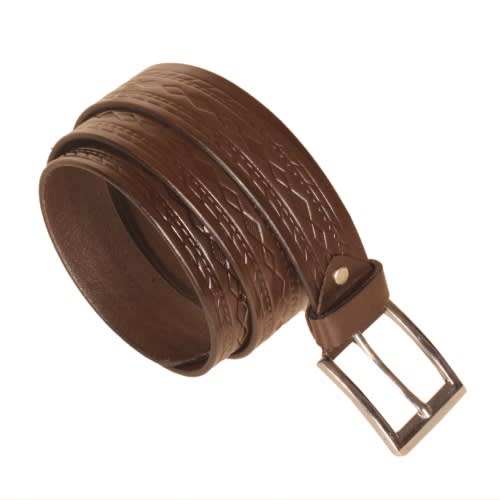 2pcs Pattern Leather Belt - Black & Brown