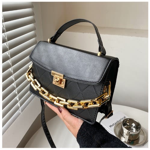 Premium Quality Leather Ladies  Hand Bag- Black