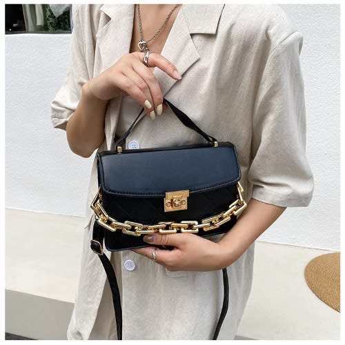 Premium Quality Leather Ladies  Hand Bag- Black
