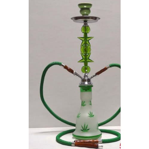 Double Hose Shisha Pot - Green