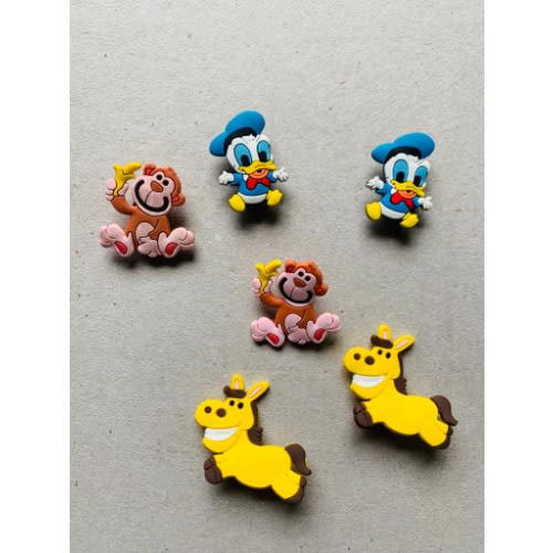 Clogs/ Crocs Jibbitz Charms- Monkey And Mickey - 6Pieces