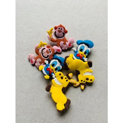 Clogs/ Crocs Jibbitz Charms- Monkey And Mickey - 6Pieces