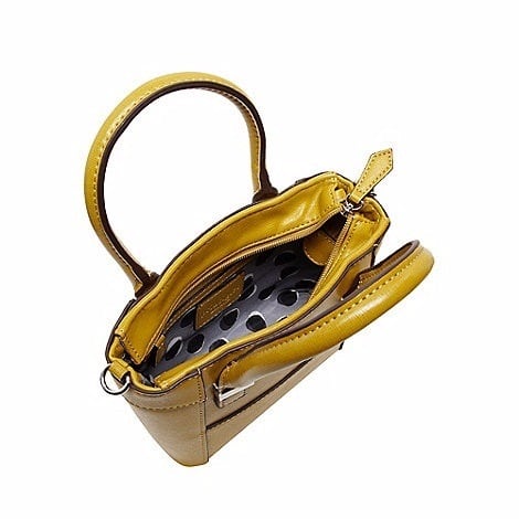 Structured Small Grab Bag - Lime Yellow