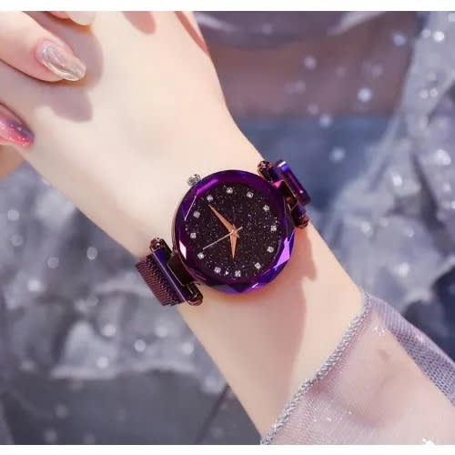 Dimexx Collections Women's Magnetic Quartz Watch - Purple