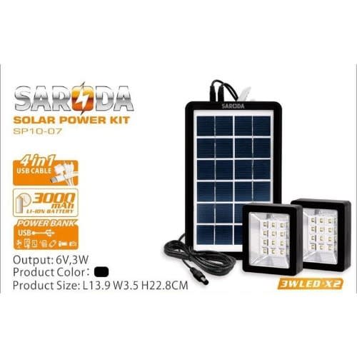 Solar Lighting Kit With In-built Battery