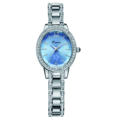 Floral Blue Crystal Watch