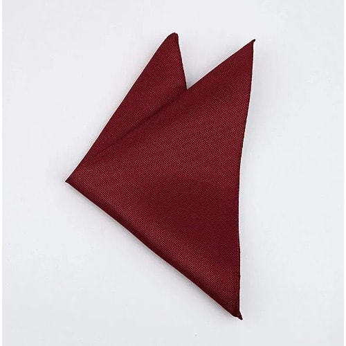 Men's Bowtie With Cufflinks And Pocket Square  - Wine