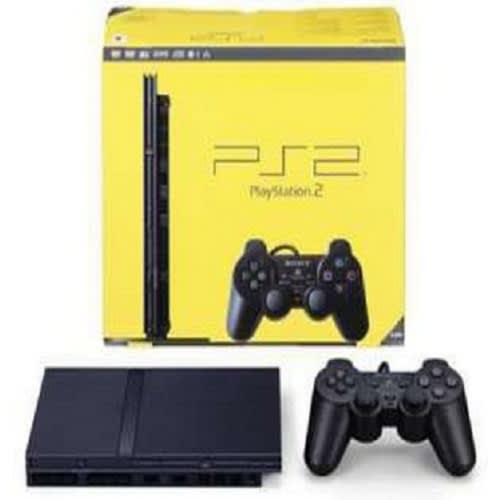 Playstation 2 Slim Console + 2 Controllers With 20 Bonus Games