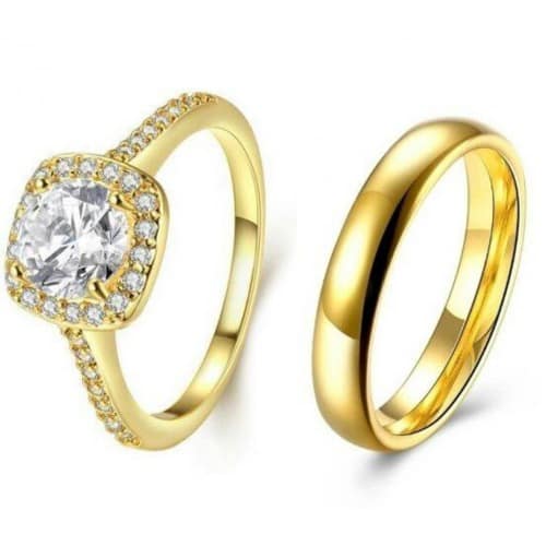 Crystal Wedding and Engagement Ring