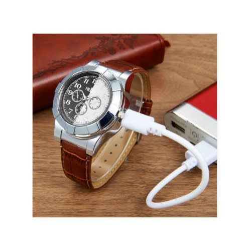 Rechargeable Lighter Military Wrist Watch + Usb Cable