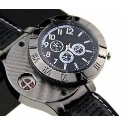 Rechargeable Lighter Military Wrist Watch + Usb Cable