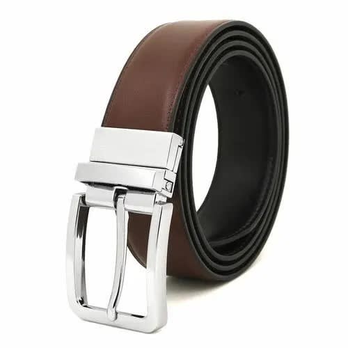 2 In 1 Genuine Unadulterated Leather Belt With Reversible Buckle