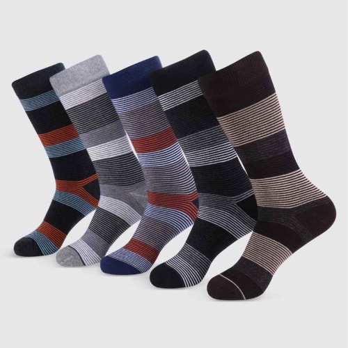 New Marino Genteel Striped 5 Pack Men Socks -Pack 310
