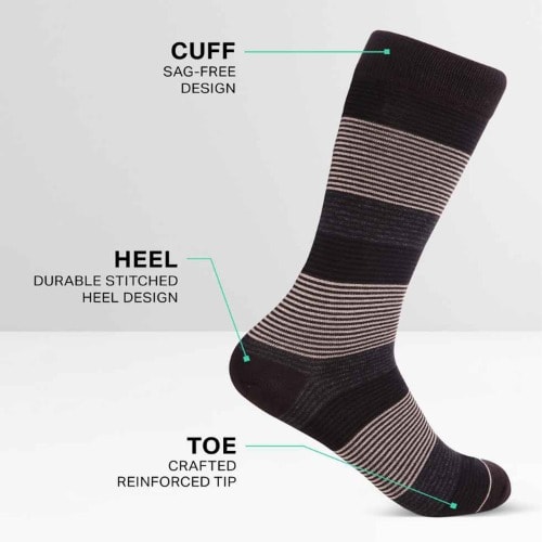 New Marino Genteel Striped 5 Pack Men Socks -Pack 310