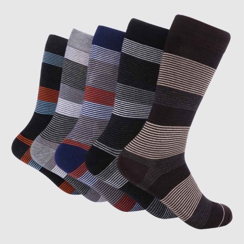 New Marino Genteel Striped 5 Pack Men Socks -Pack 310