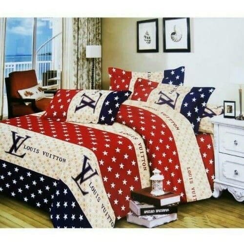 Lv Complete Bedding Set - 1 Duvet, 1 Bed Sheet And 4 Pillow Cases