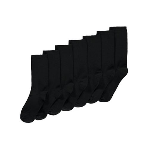 School Socks 7 Pack - Black