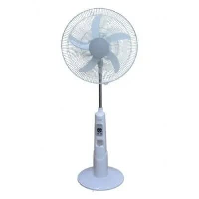 Rechargeable Standing Fan With Usb - Led Light And Remote - 16 Inches