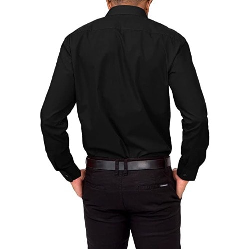 Long Sleeve Plain Shirt - Black
