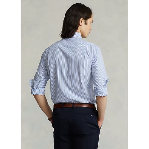 Slim Fit Striped Poplin Shirt