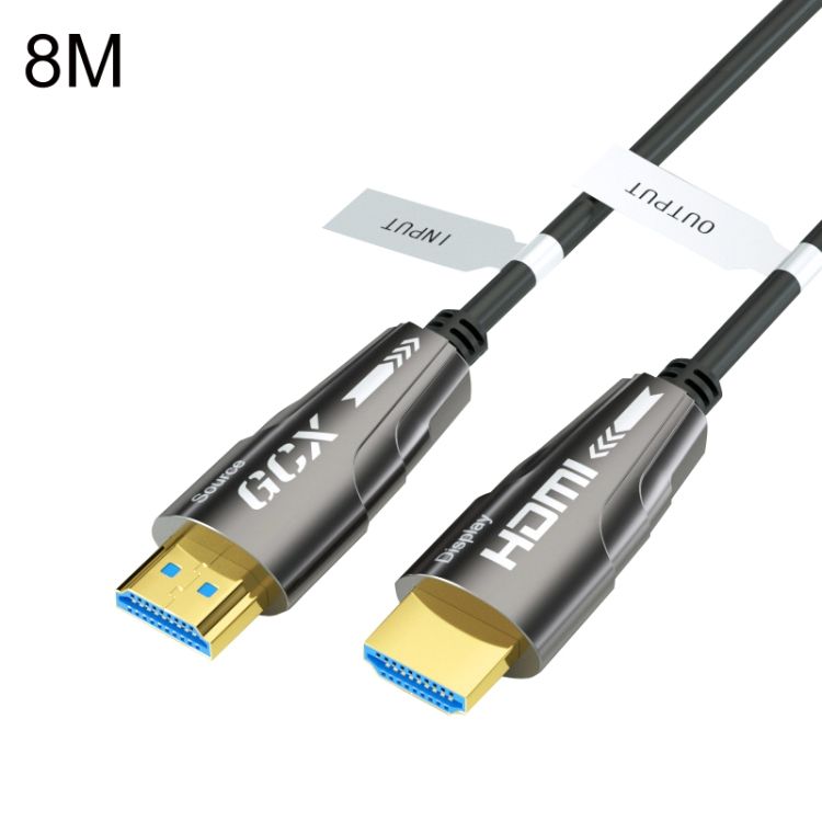 HDMI 2.0 To HDMI 4K Optical Cable, Cable Length: 8m 8m(Grey)