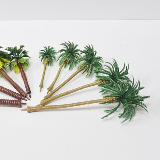 Plastic Coconut Palm Tree Miniature Plant Pots Bonsai Craft Landscape